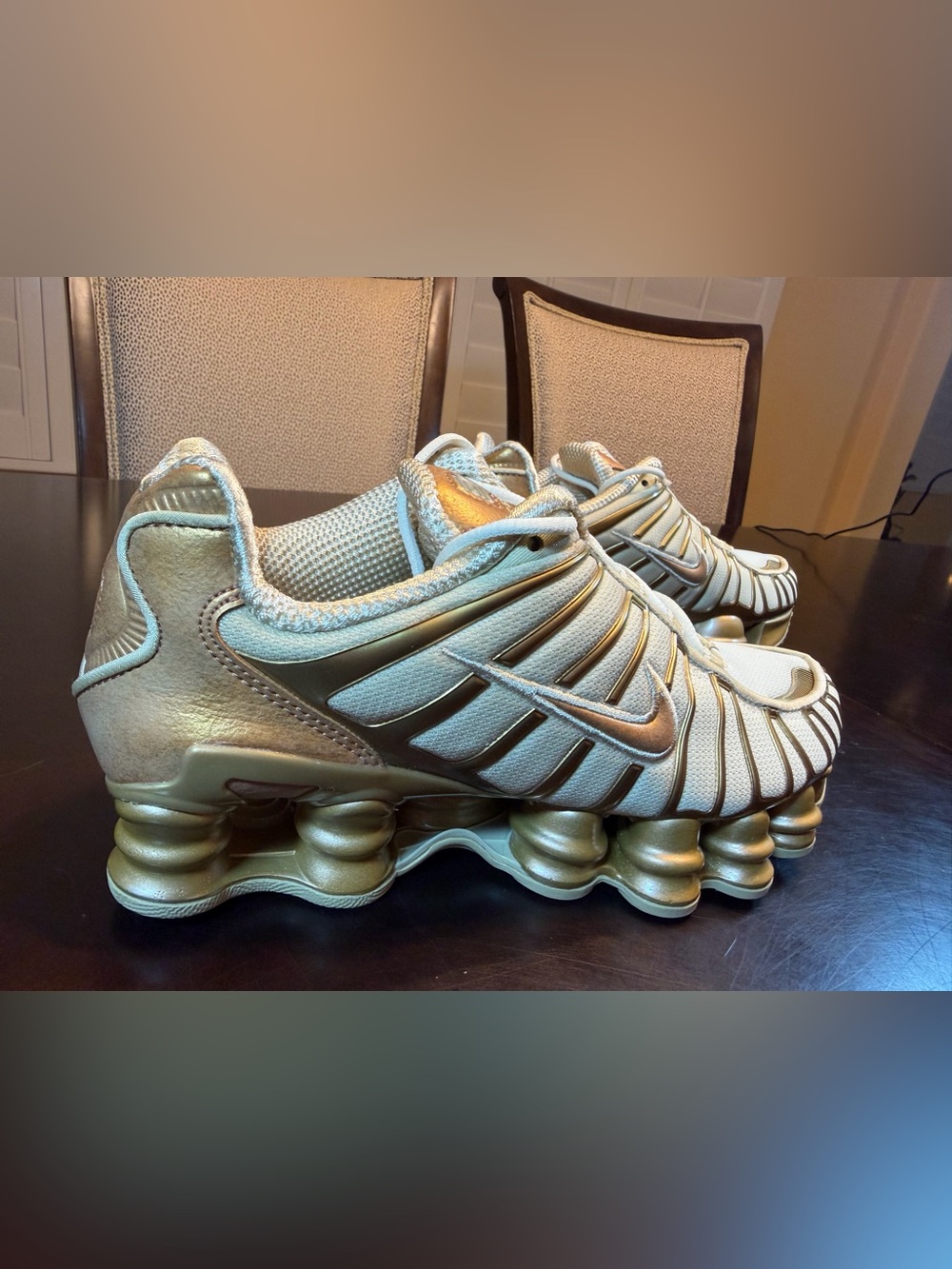 New Nike Shox TL Gold Sneakers Shoes Size US 7 - Picture 3 of 13